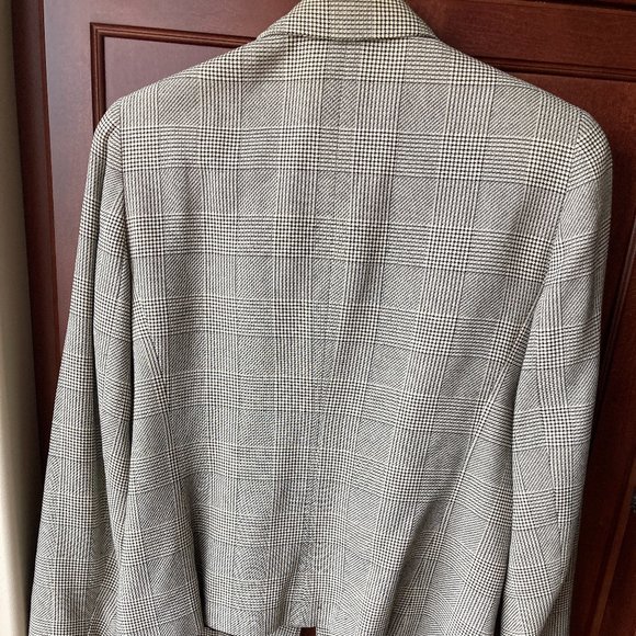 JNY Glen Plaid Cotton Blazer Sz 8 - Picture 3 of 5
